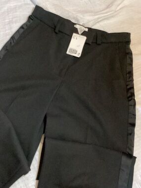 H&M Tuxedo Trousers with Side Satin Trim